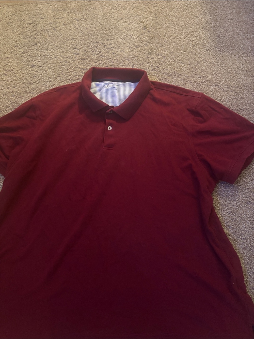 Club Room Men's Burgundy Polo Shirt - Short Sleeve